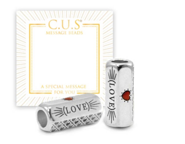 C.U.S. DQ Beads Love and life & Heart antiek zilver