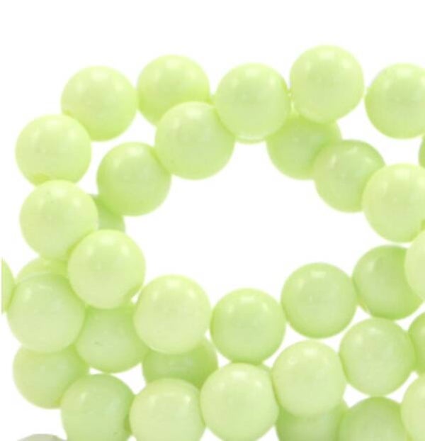 Glaskralen 4 mm opaque Luminary green