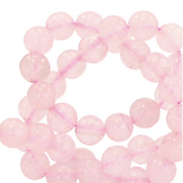 4mm natuursteen kralen ice pink