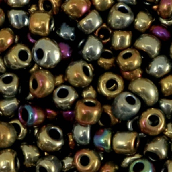 Rocailles Metallic Shine Multicolour Gold 4mm
