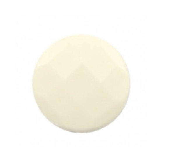 DQ acryl kraal 30mm Beige facet plat