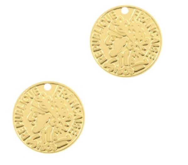 Bohemian hanger munt 10mm 