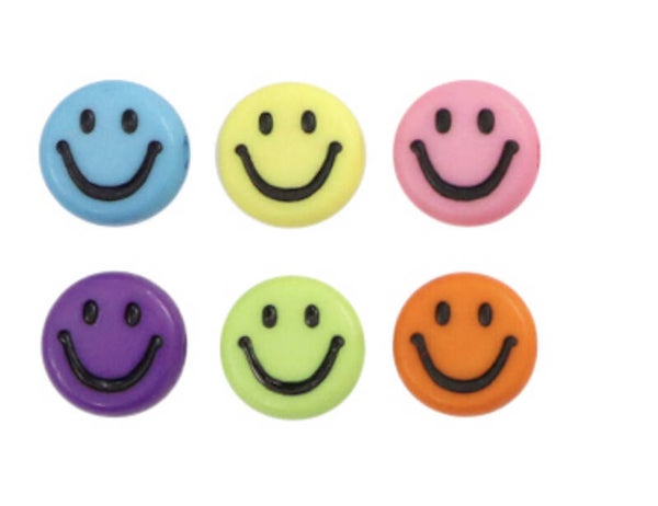 Letterkralen acryl smiley multicolor