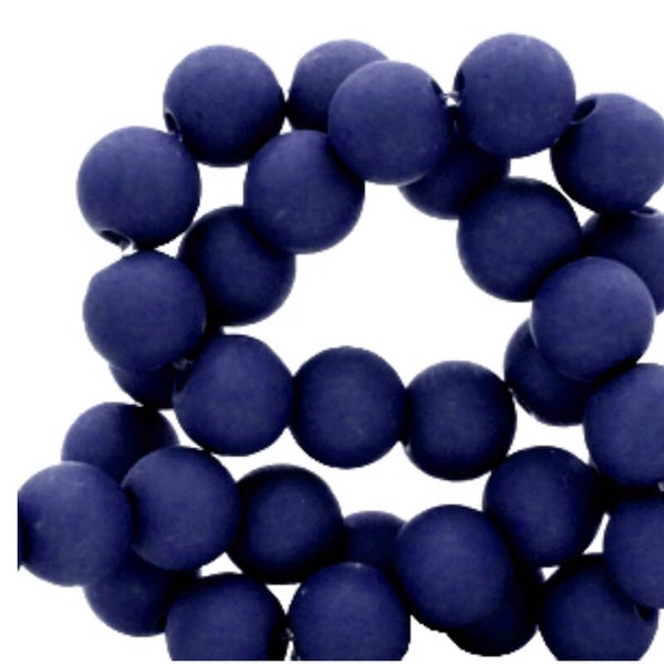 6mm Acryl kralen matt Dark blue