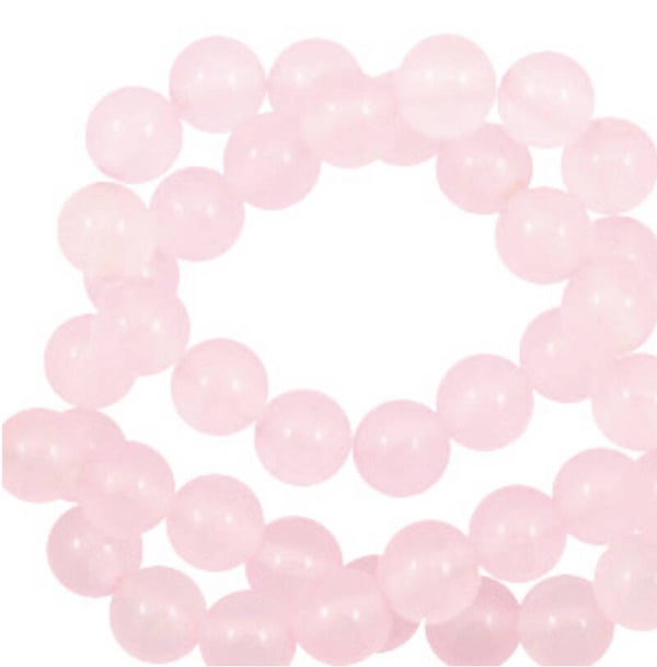 4mm natuursteen kralen Jade ice pink opal