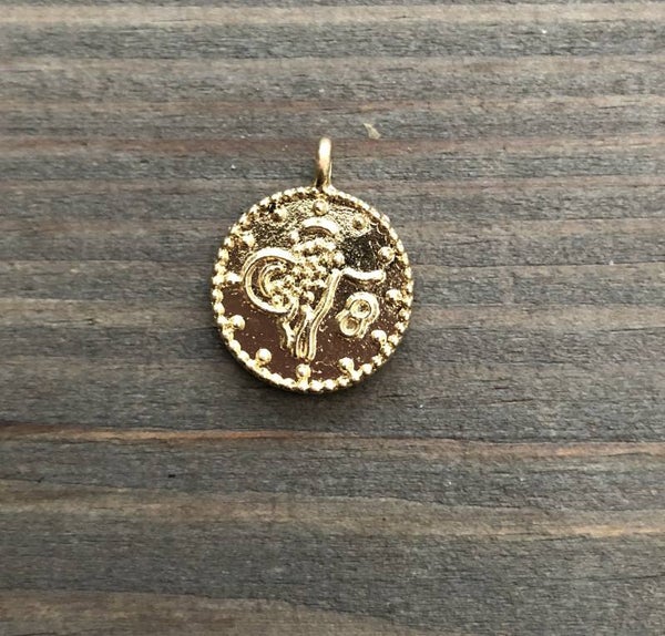 Bedel / hanger etnisch goud 8mm