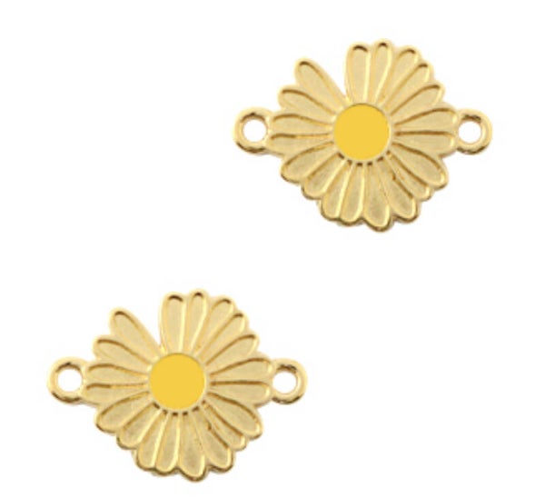 DQ tussenstuk Daisy goud-tropical yellow