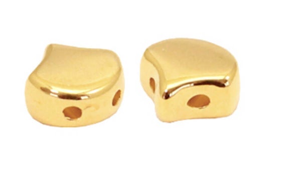 DQ duo beads ginko gold plated