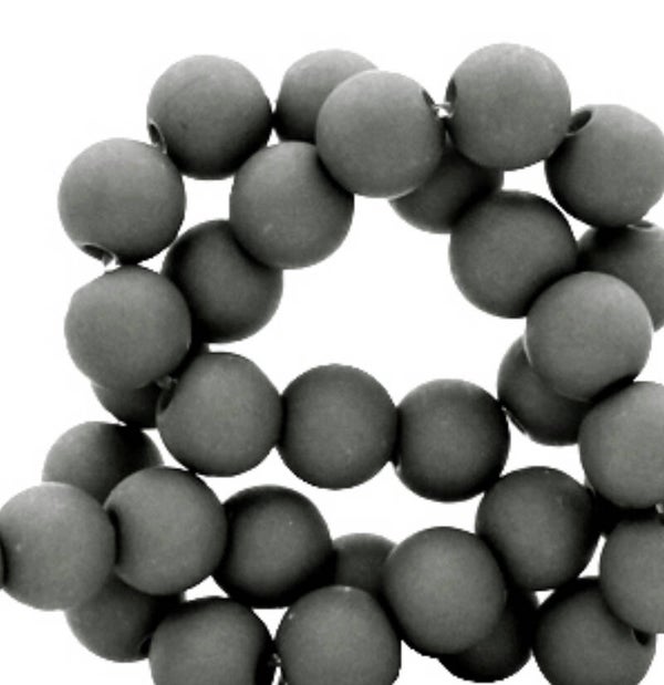 4mm Acrylkralen Dark sleet grey
