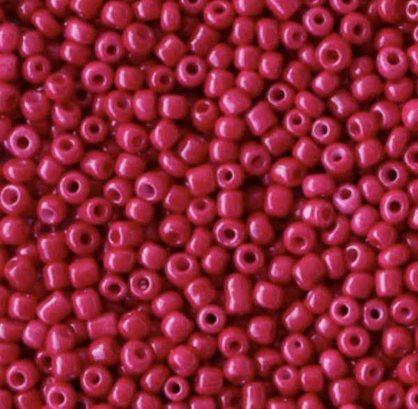 Rocailles 12/0 2mm Rumba red