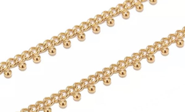 Stainless steel jasseron gold plated balls