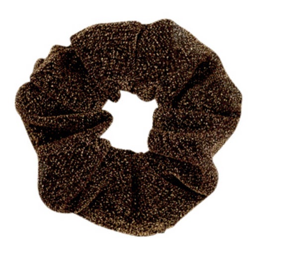 Scrunchie Glitter Golden Brown