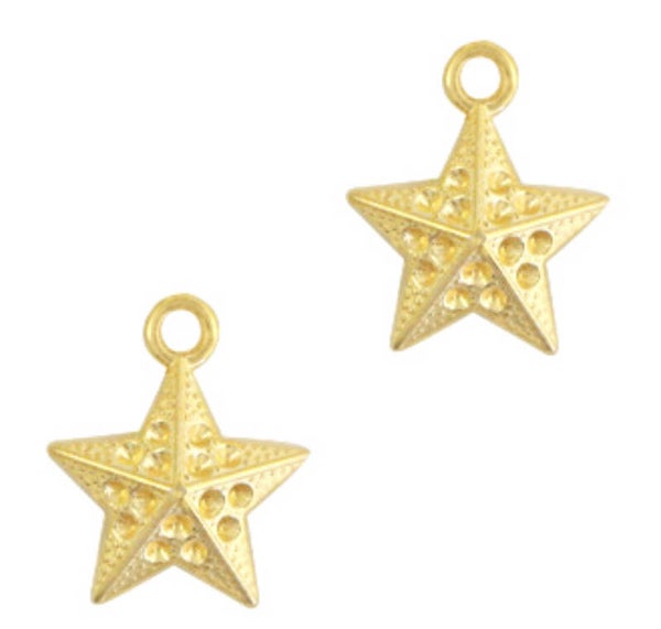 Metaal bedels DQ star Goud (nikkelvrij)