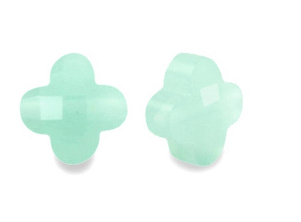 Facet fashion kraal klaver Turquoise green