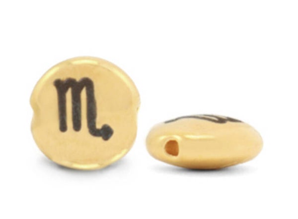 DQ metaal kraal Schorpioen goud 7mm