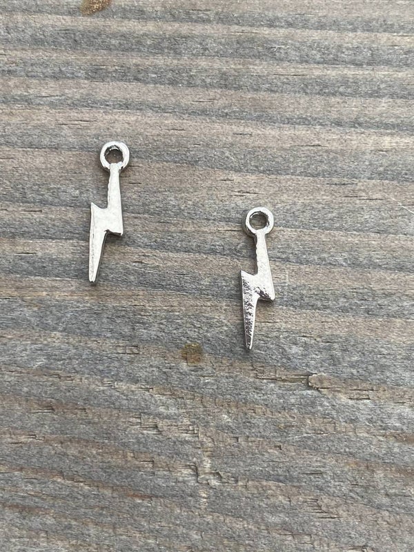 Bedel / hanger bliksem zilver