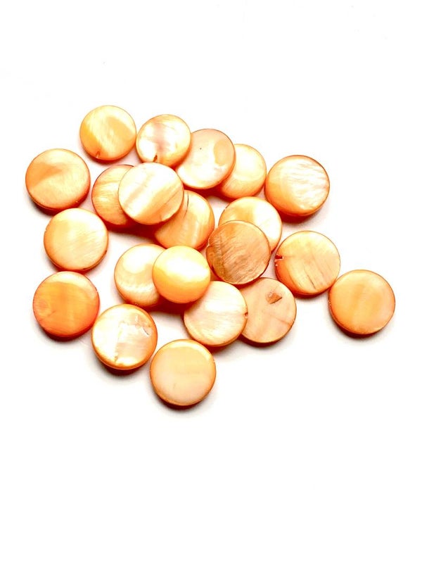 Schelp disc Mandarin sweet orange 14x2mm 