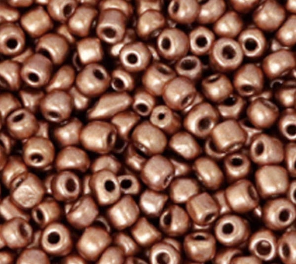 Rocailles 8/0 3mm. Copper gold metallic 