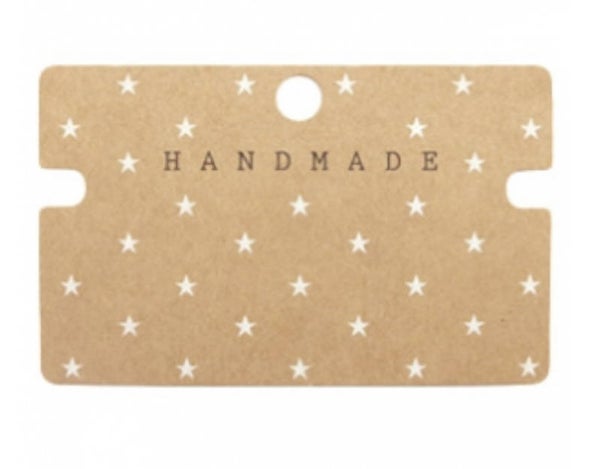 Sieraden kaartje Handmade. Stars