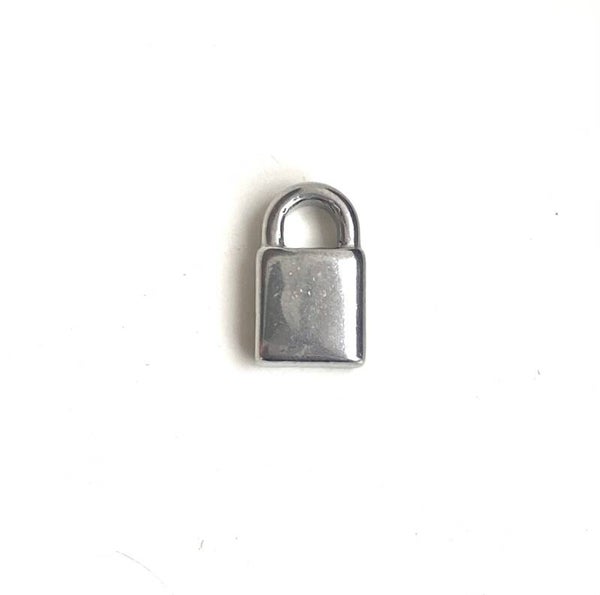 Stainless steel bedel lock zilver