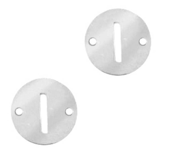Stainless steel initial coin 10mm I zilver