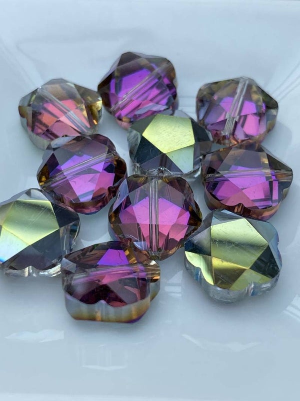 Facet geslepen bloem 15mm