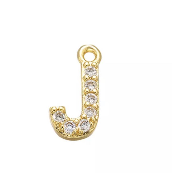 Bedel zirkonia goud letter J