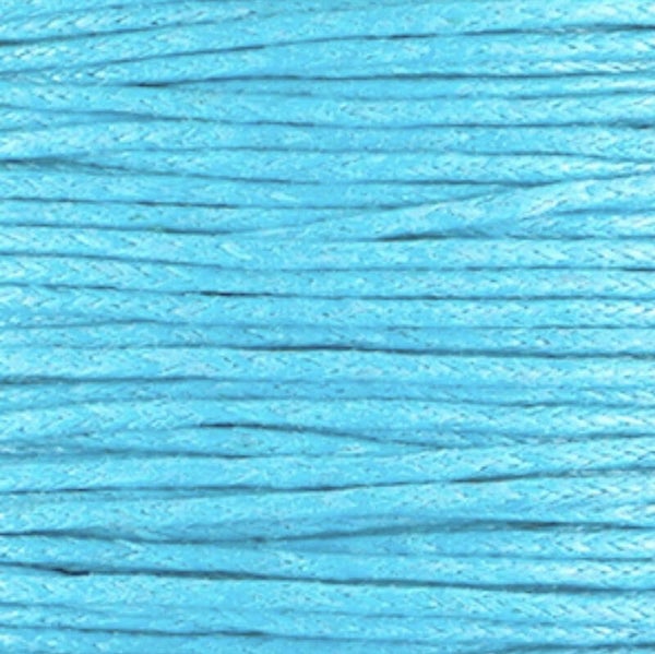 Waxkoord Capri blue 1mm