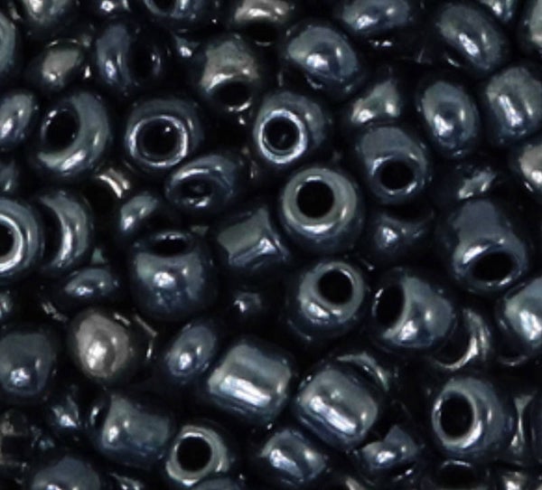 Rocailles 6/0 4mm anthracite blue