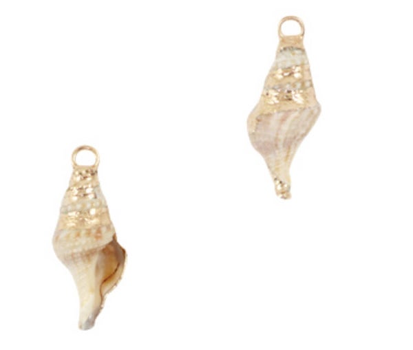 Schelp hanger Wulk beige White - Gold