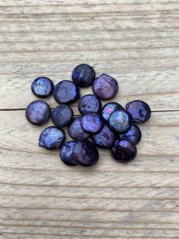 Limited edition zoetwater parels purple 10mm discs