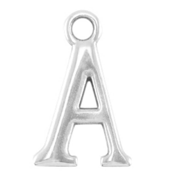 DQ initial hanger / bedel A zilver