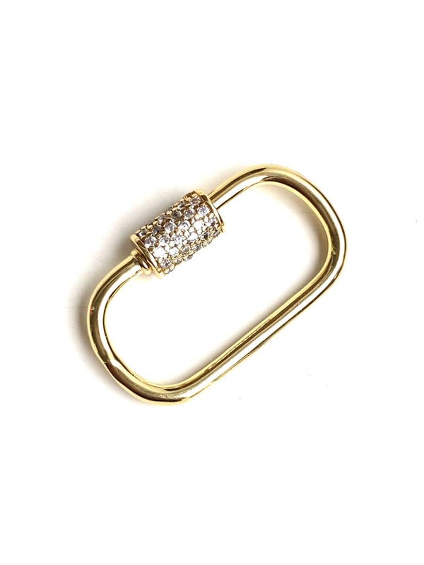 Zirkonia lock Gold plated