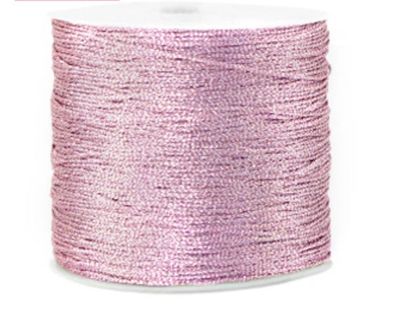 Metallic macramédraad 0,8mm Orchid bloom rose