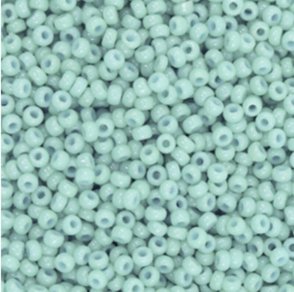Miyuki 11/0 2mm duracoat opaque Sea opal green 11-4475
