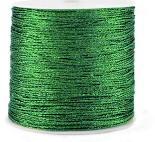 Metallic macramé draad 0,8mm Irisch green