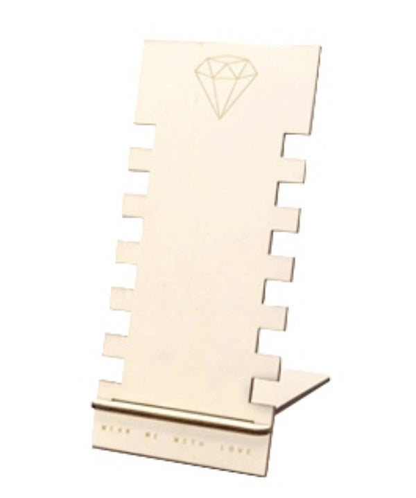 Houten display Diamond  ( natuurlijke kleur van het hout) 