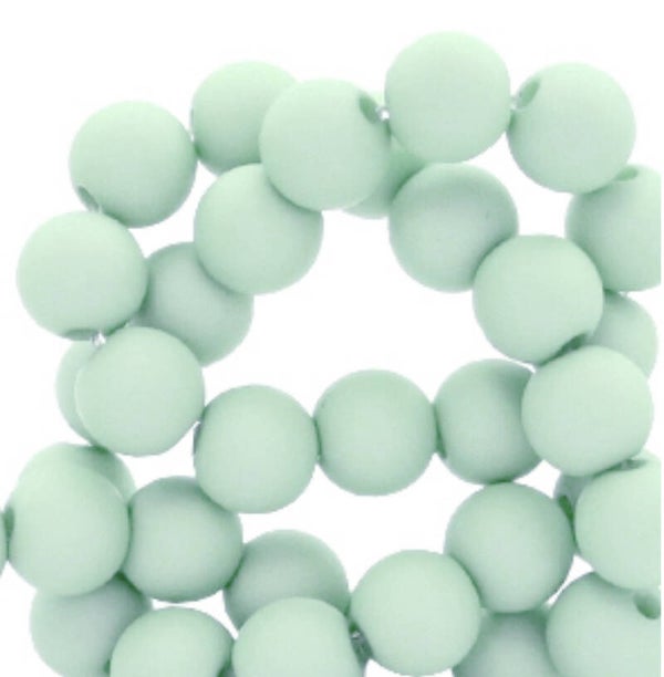6mm Acryl kralen matt Soothing sea blue