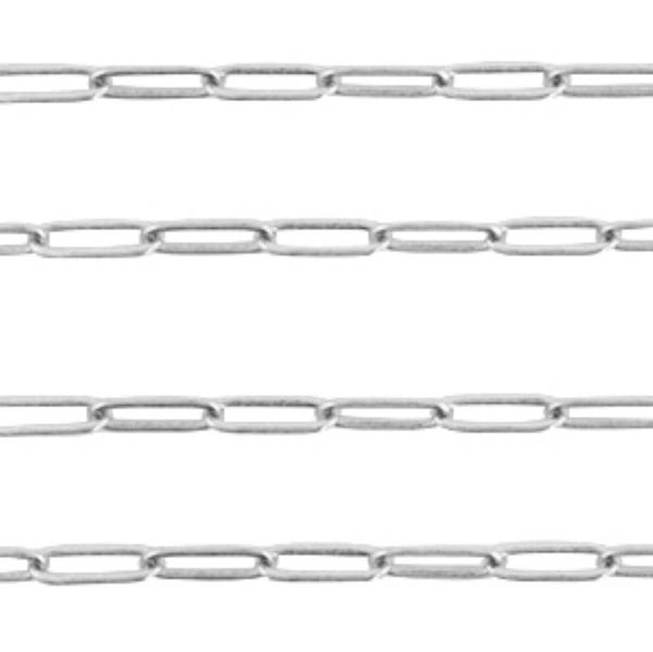 Stainless steel jasseron 2x3mm  zilver