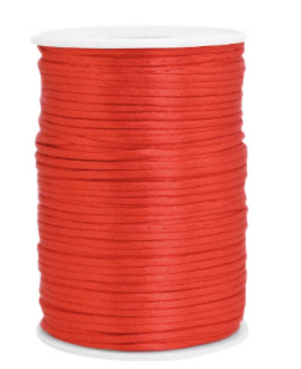 Satijn koord 2,5mm Flame Scarlet Red