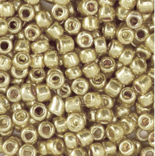 Rocailles Metallic shine Gold Champagne 3mm
