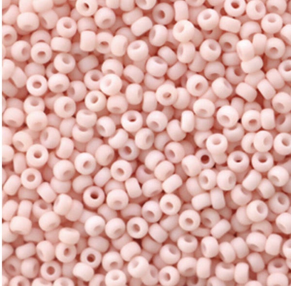Miyuki 11/0 2mm opaque matte tea rose 11-2036