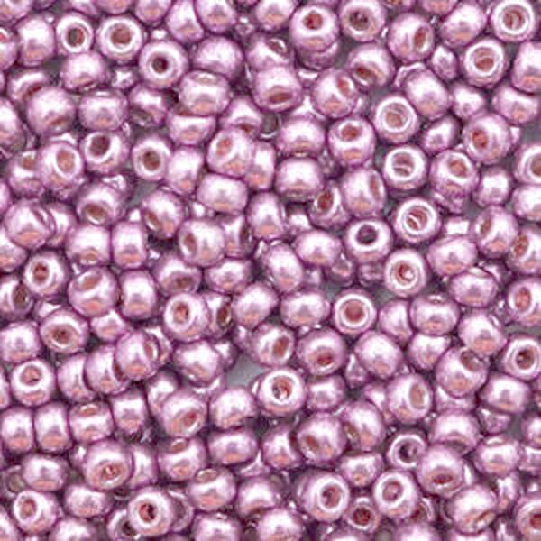 Miyuki rocailles 8/0 3mm Duracoat galvanized Dusty orchid Purple 8-4218