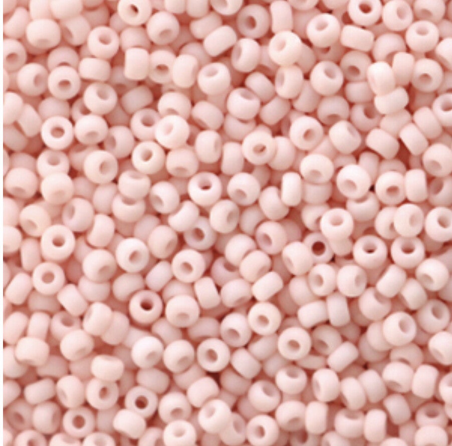 Miyuki 11/0 2mm opaque matte tea rose 11-2036