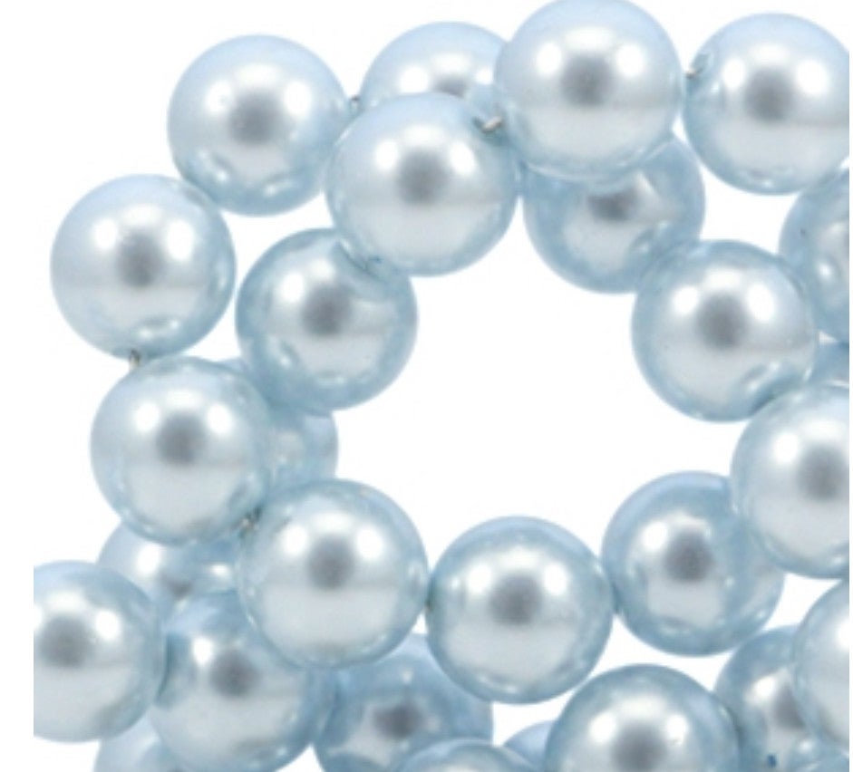 Design quality glasparels 6mm sky blue 