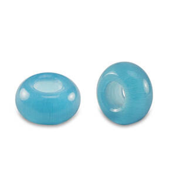 Natuursteen kralen rondellen Glas aqua Blue