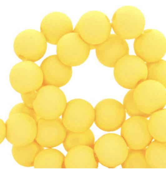 4mm Acrylkralen Freesia yellow