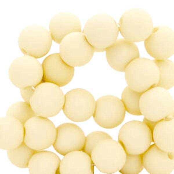 6mm Acrylkralen Vanilla White
