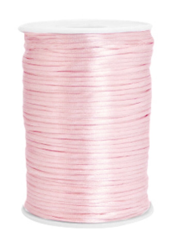 Satijn Koord 2,5mm light Rose