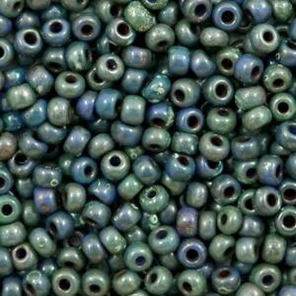Opaque picasso 8/0 3mm Dark teal Blue 8-4516